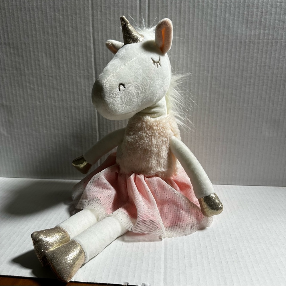 COCO Village Unicorn Plush Ballerina Stuffed Animal Tutu Pink 16” Girls Toy